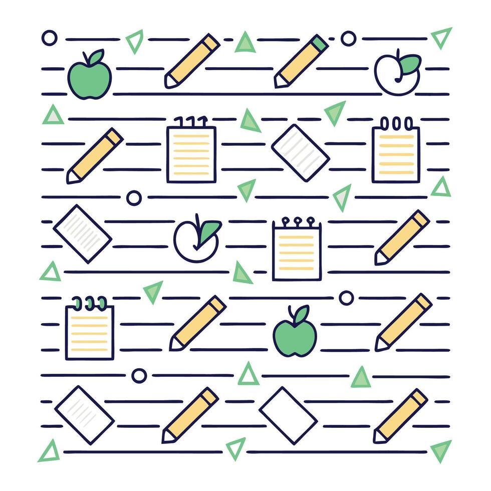 Back-to-School Pattern background vector