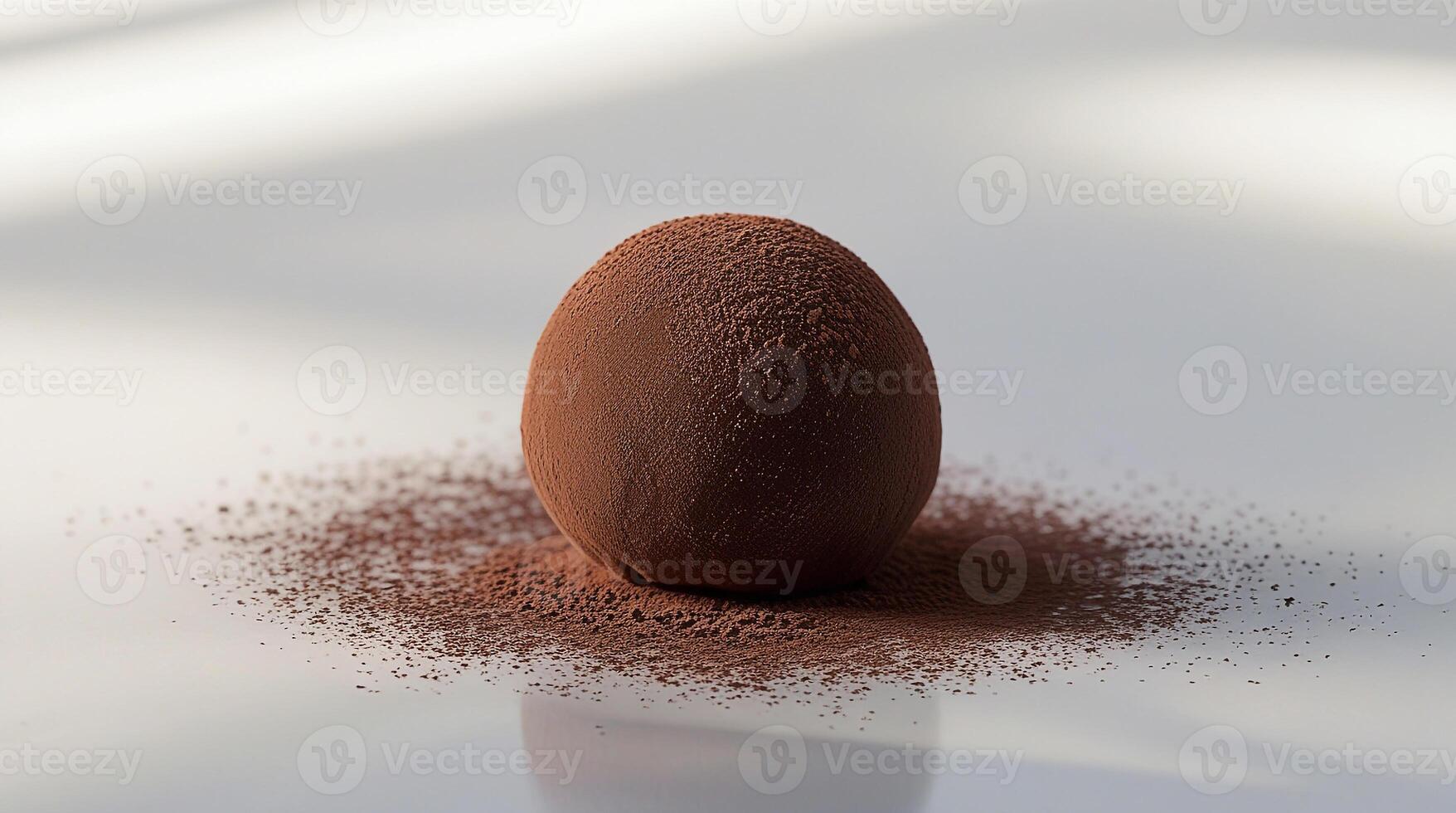 Chocolate truffle on white background photo