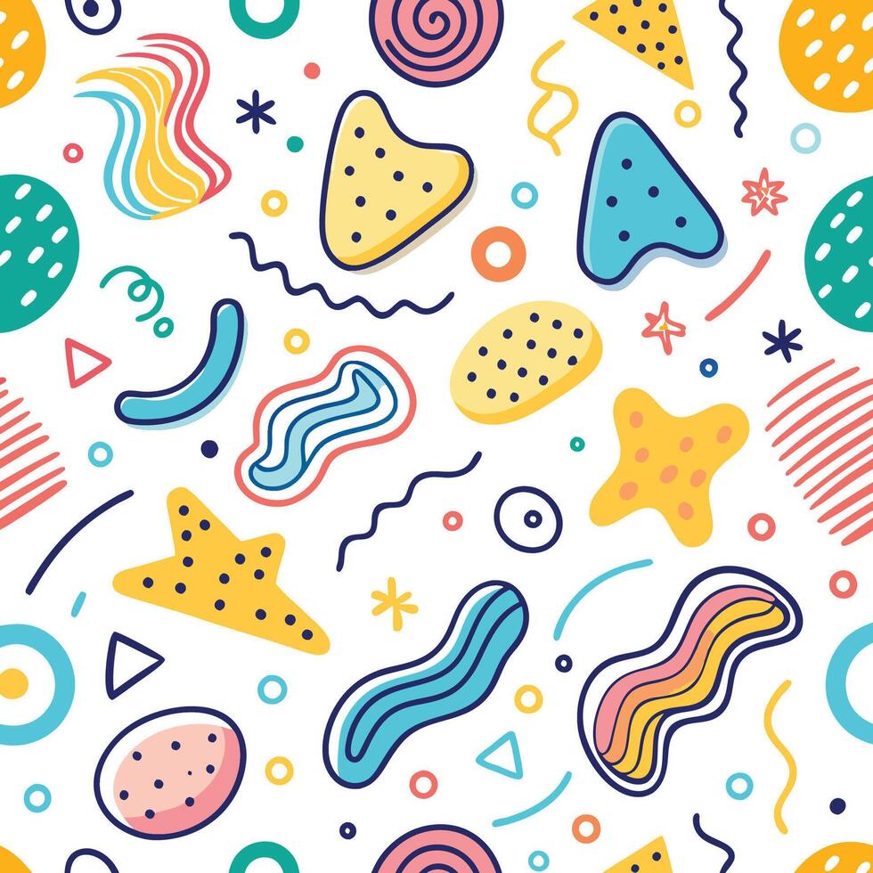 seamless pattern with colorfu ON A WHITE BACKGROUND vector