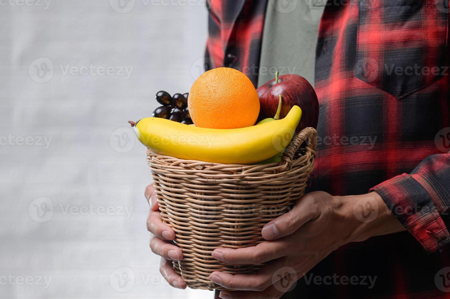 Fresh Fruit Basket with Colorful Selection of Healthy Produce photo