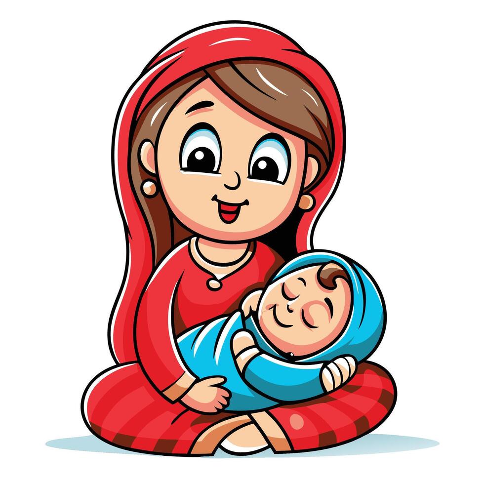 Mother and Baby vector