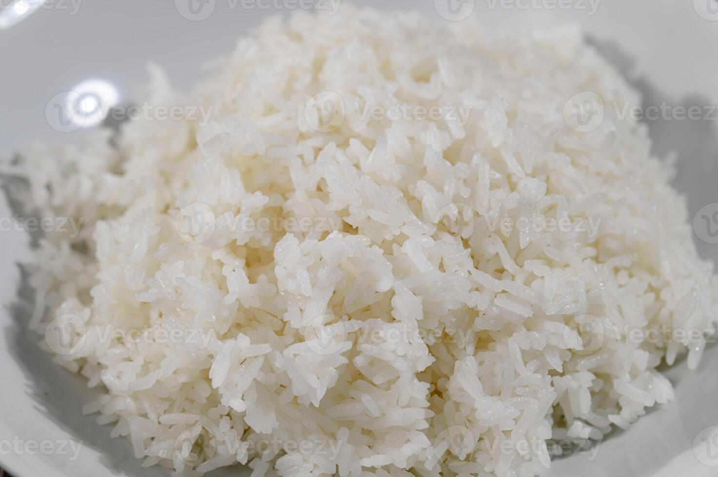 Freshly Cooked White Rice Served in a Bowl for Delicious Meals photo