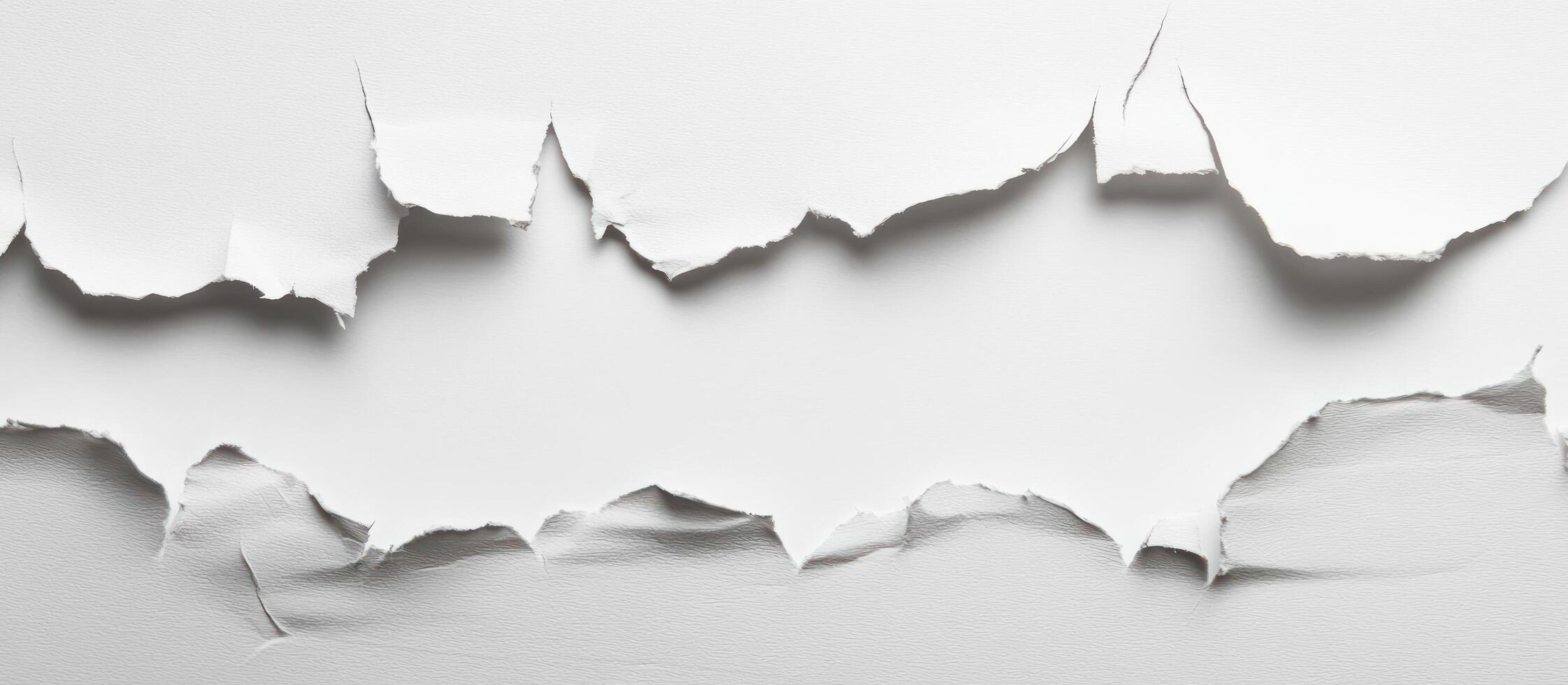 Torn White Paper With Textured Surface photo