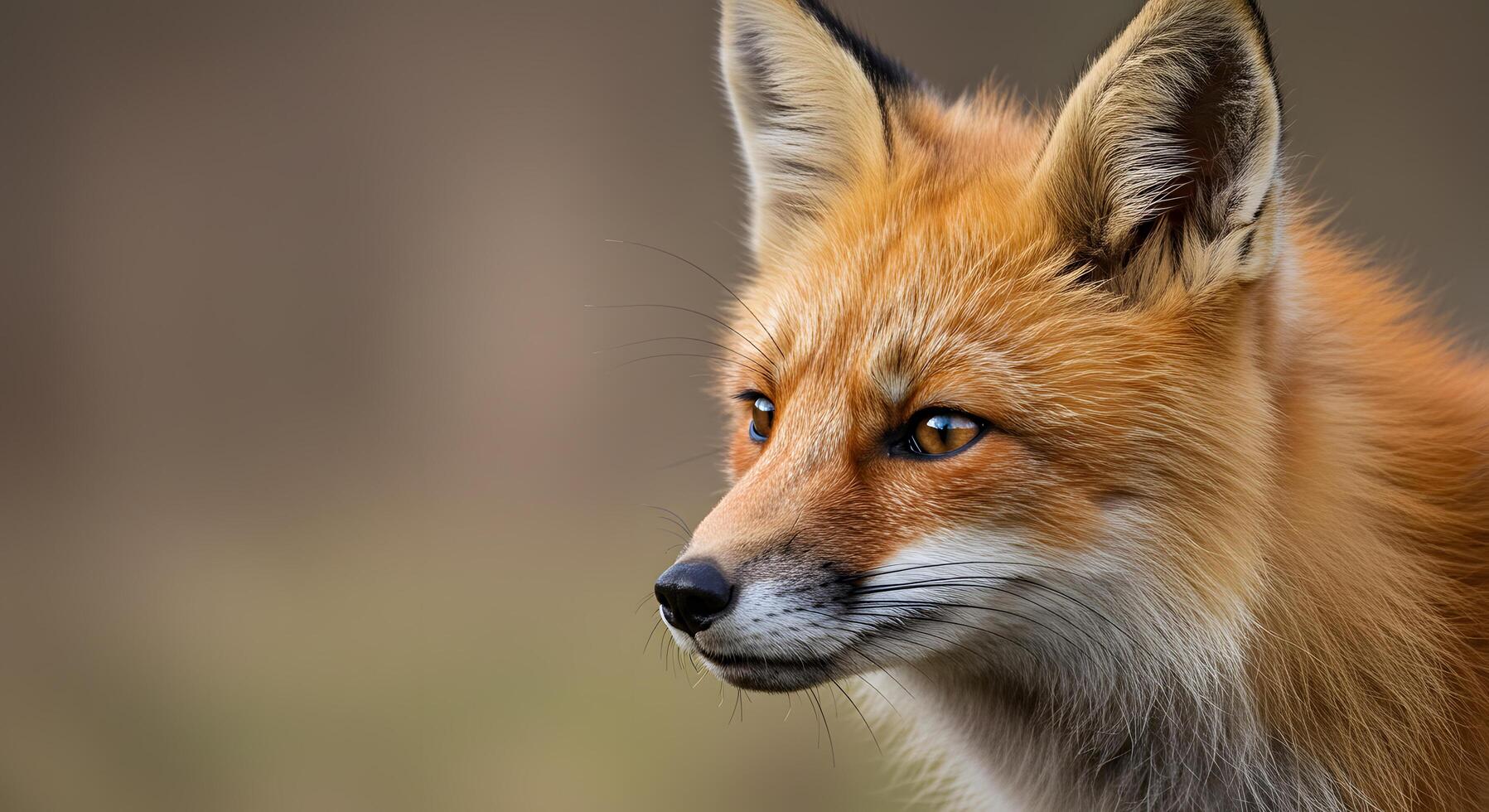 Majestic Red Fox Portrait A Stunning Close-Up of Wildlife in its Natural Habitat photo