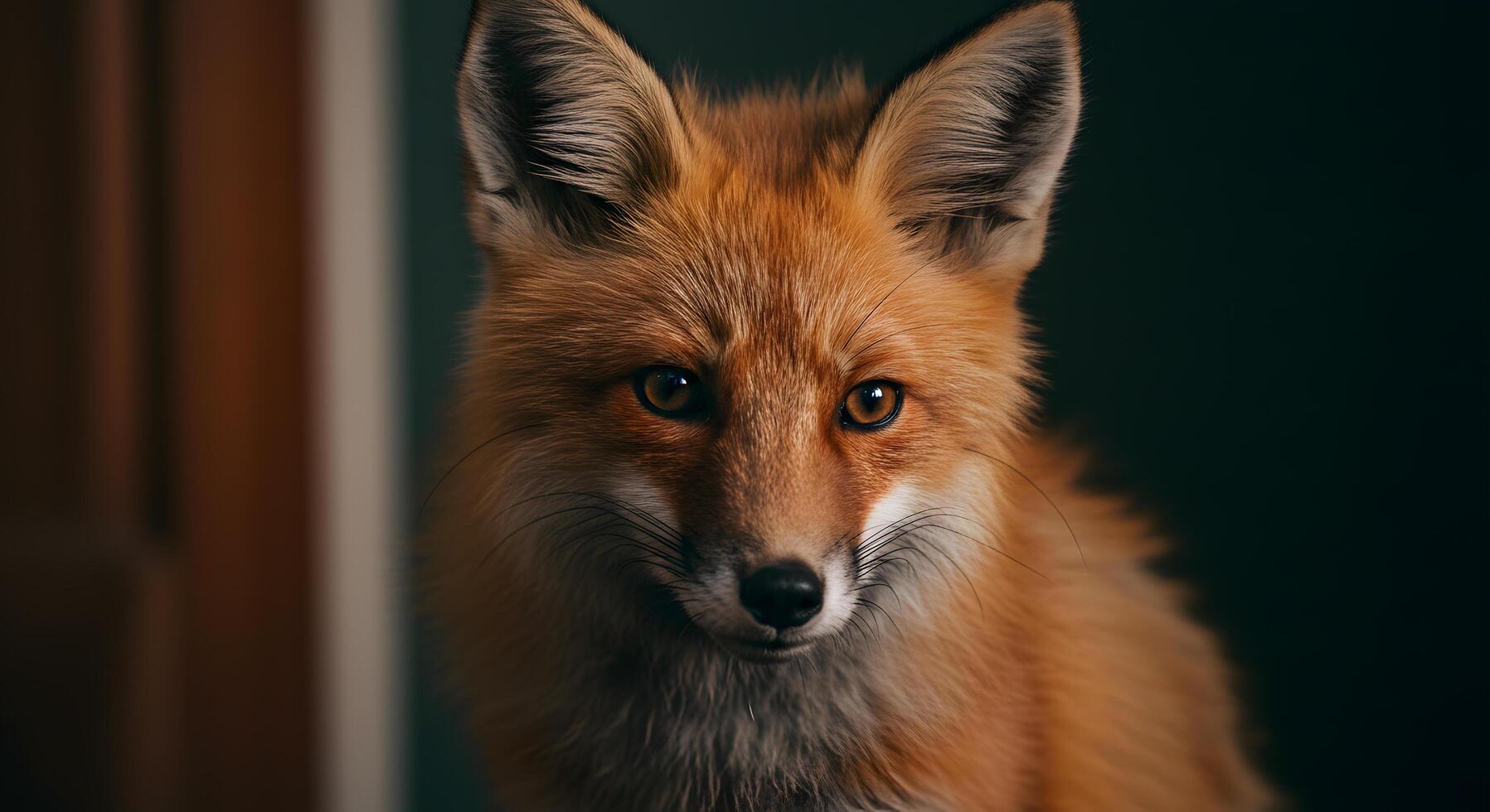 Majestic Red Fox Portrait A Captivating Glance into the Wild photo