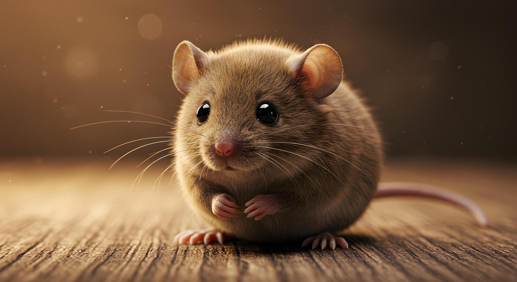 Adorable House Mouse Portrait A Close-Up Studio Shot of a Cute Small Mouse photo