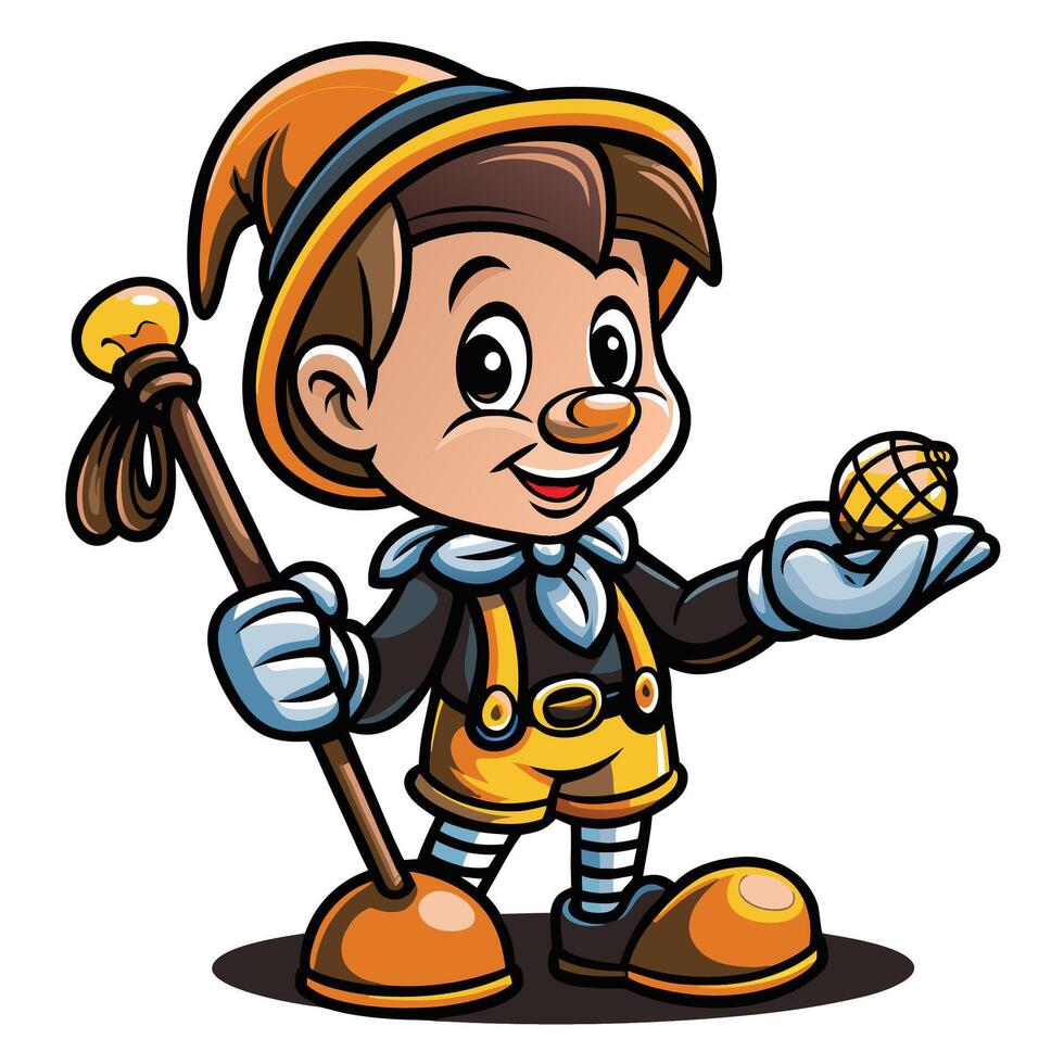 Cartoon Character Holding a Treat vector
