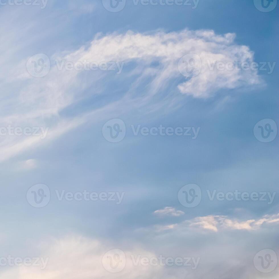 Background of blue sky with white clouds photo