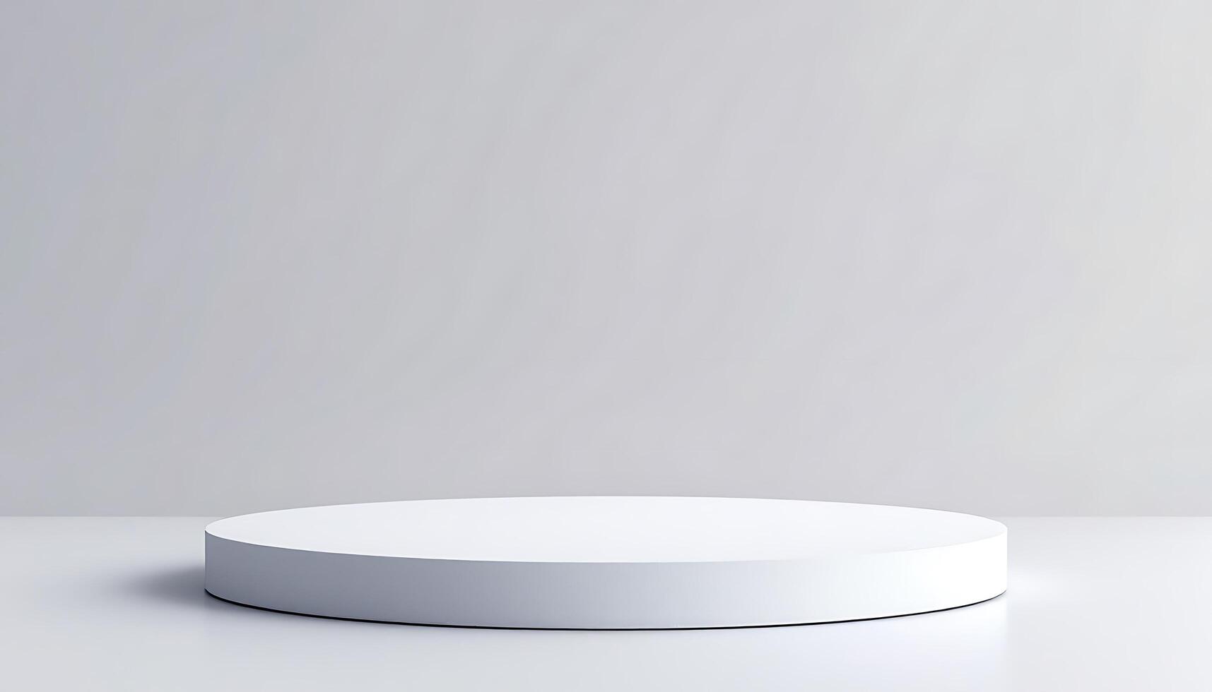 Minimalist White Podium Product Display Mockup photo