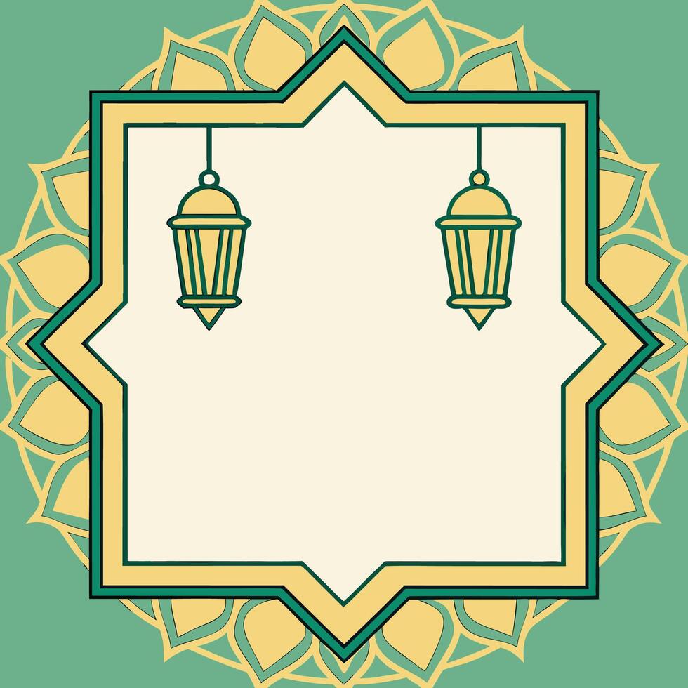 Islamic Lantern Design background vector