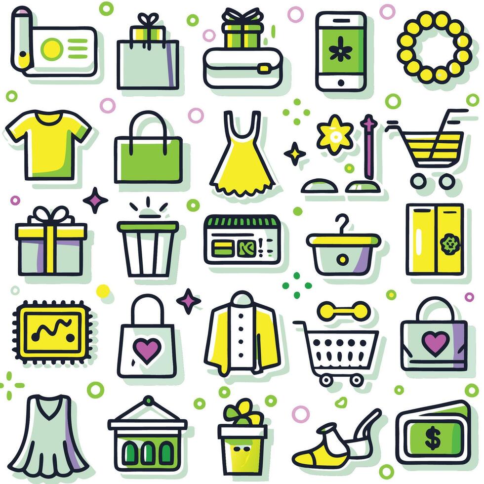 Assorted Retail and Lifestyle Icons vector