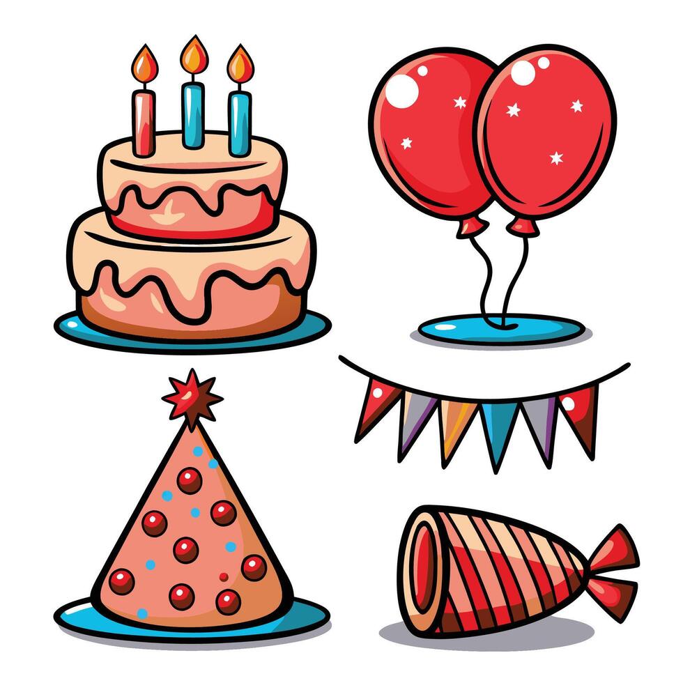 birthday party v illustration vector