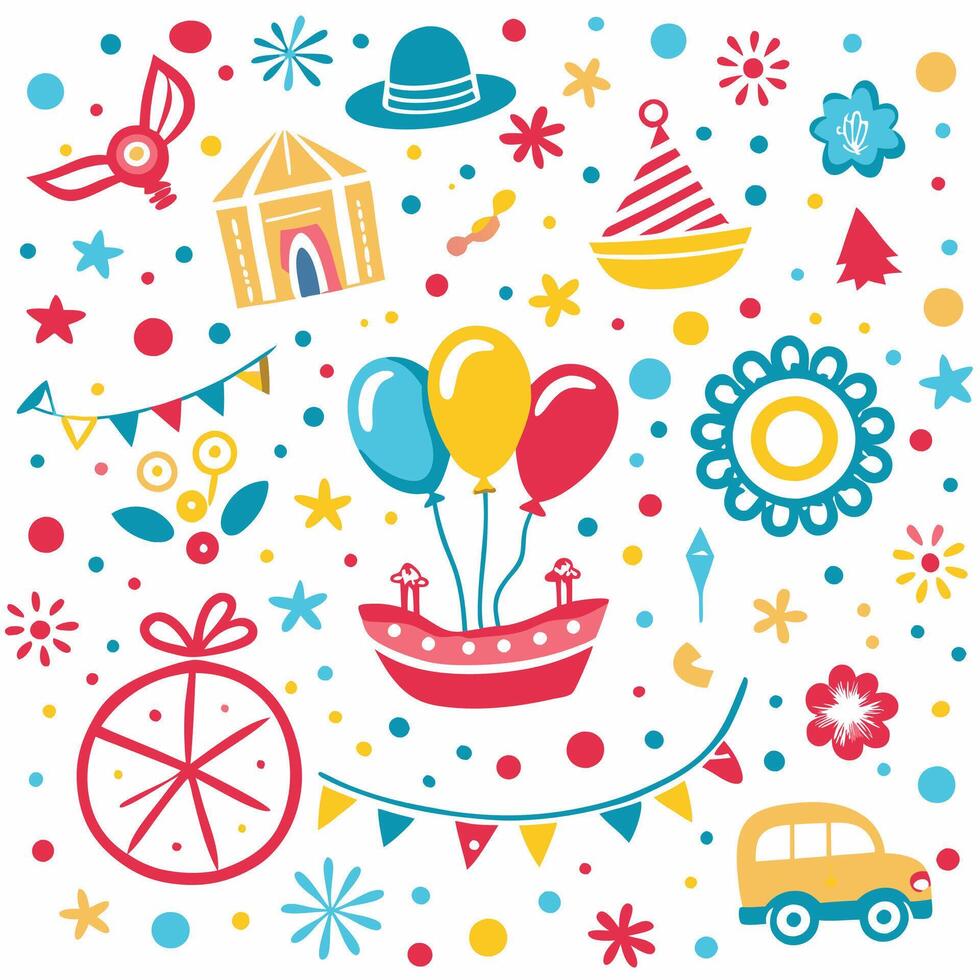 Festive Carnival-Themed Illustration vector