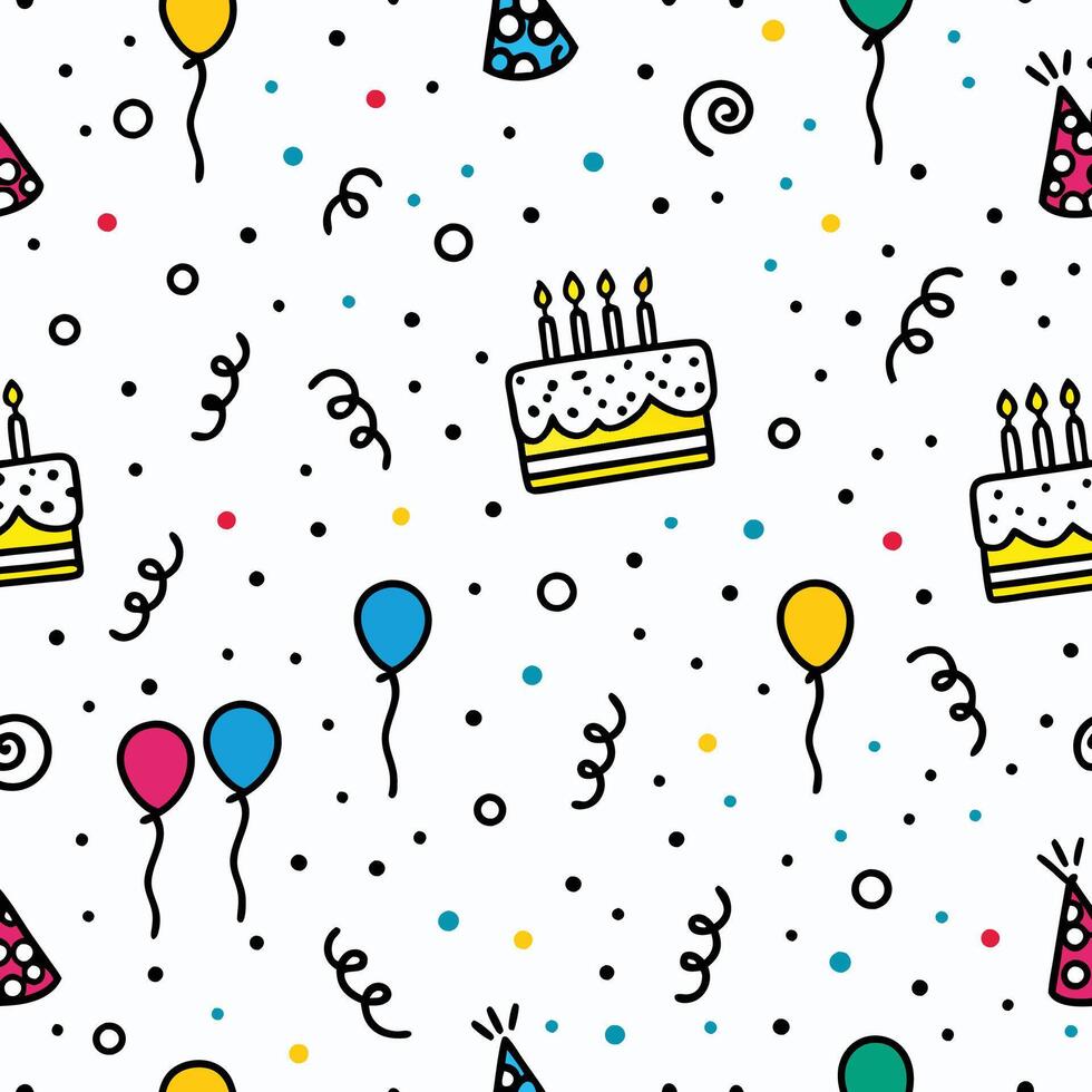 Birthday Party Pattern vector