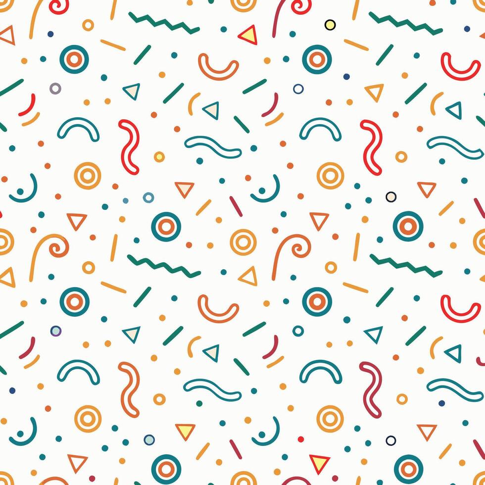 seamless pattern with white background shapes white background vector