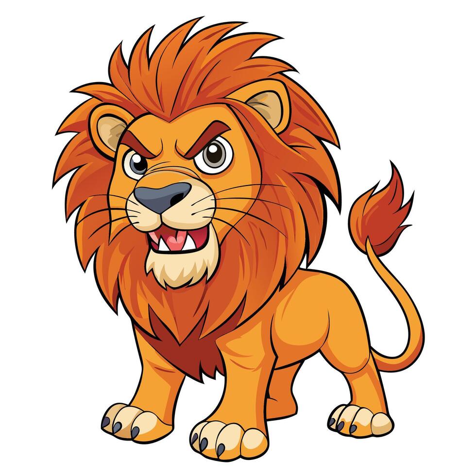 Cartoon Lion background vector
