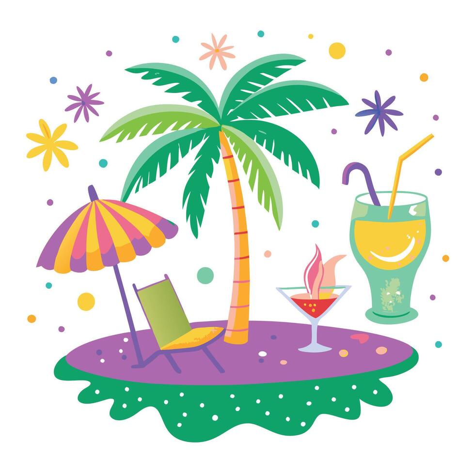 Tropical Island Relaxation vector