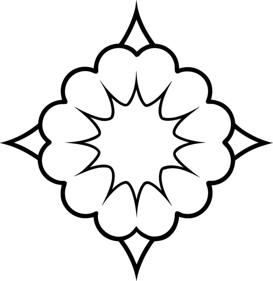 Whimsical Angelic Snowdrift in Line Art Style vector