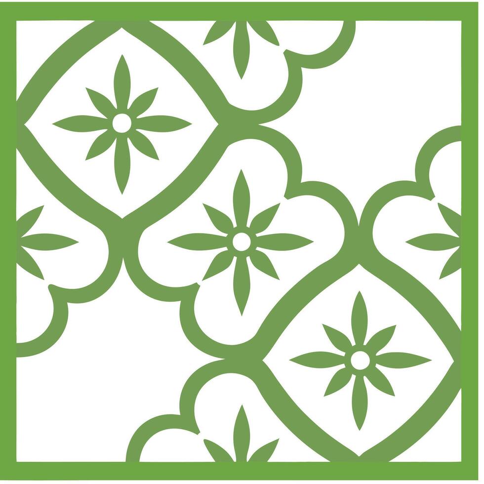 Elegant Geometric Pattern with Floral Motif Seamless Design vector