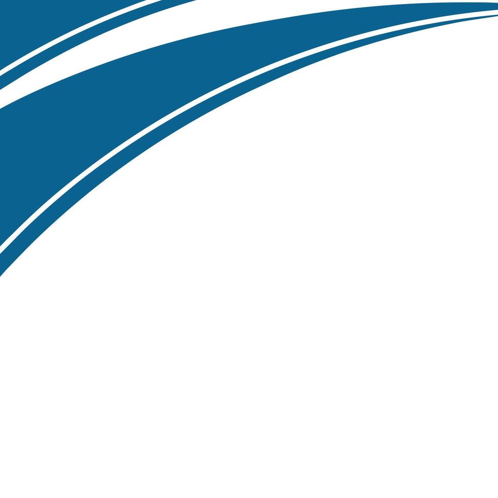 Minimalist Abstract Curves Elegant Blue and White Wave Design vector