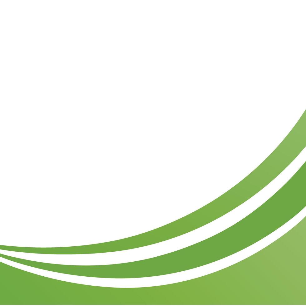Green and White Wave Design Contemporary Abstract Pattern vector