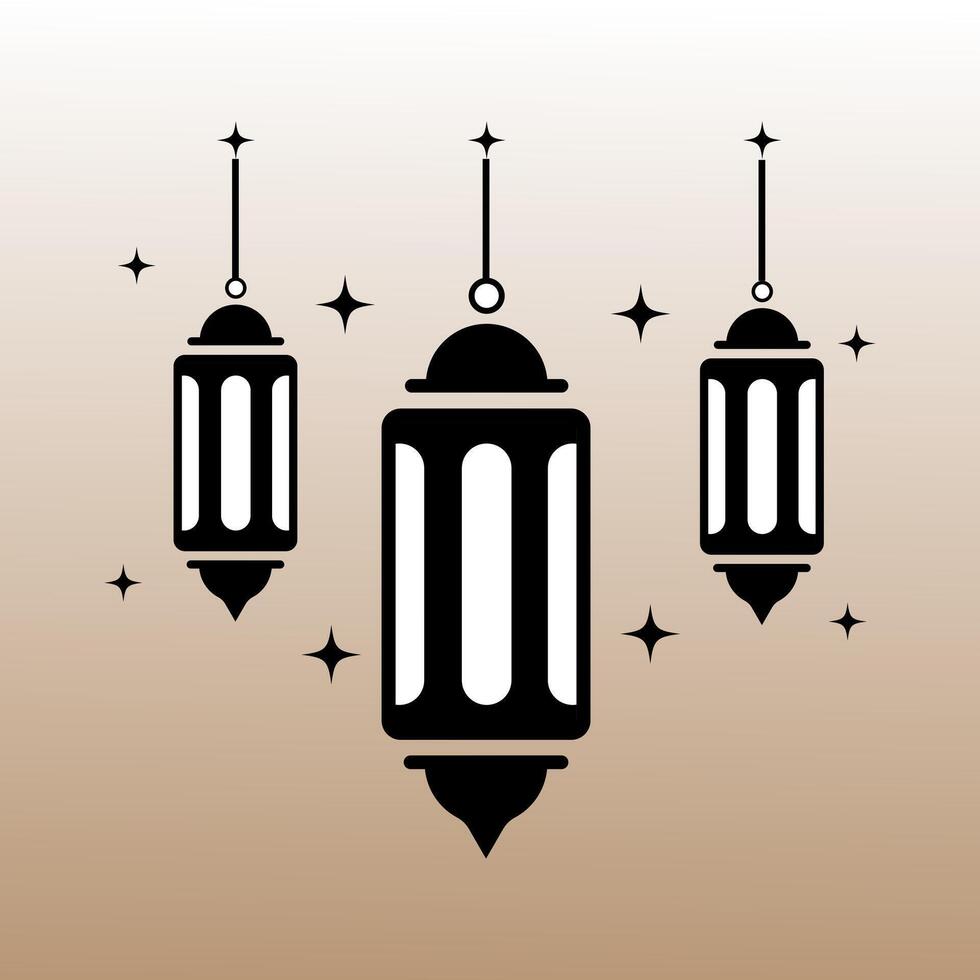 three black and white lanterns hanging from a string vector