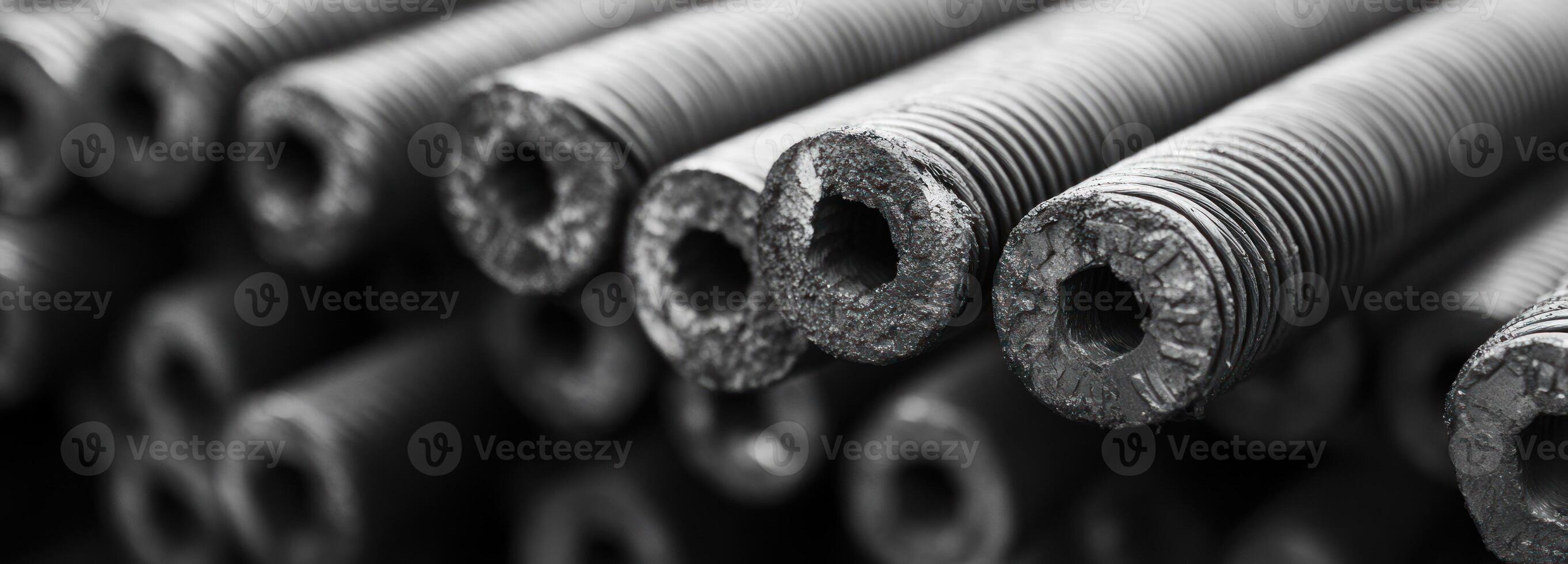 Close-up of Stacked Metal Springs with a Rough Texture photo