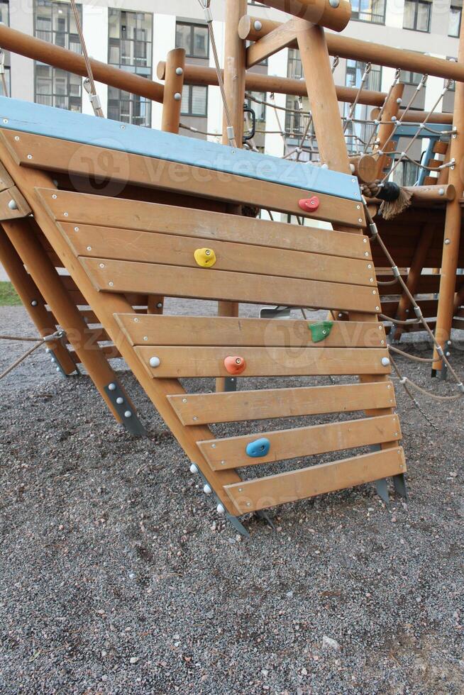 Wooden Panel For Playground Climbing photo