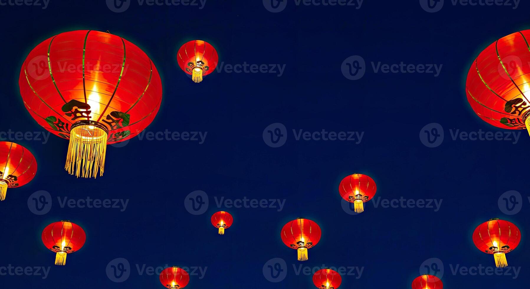 A group of red lanterns photo