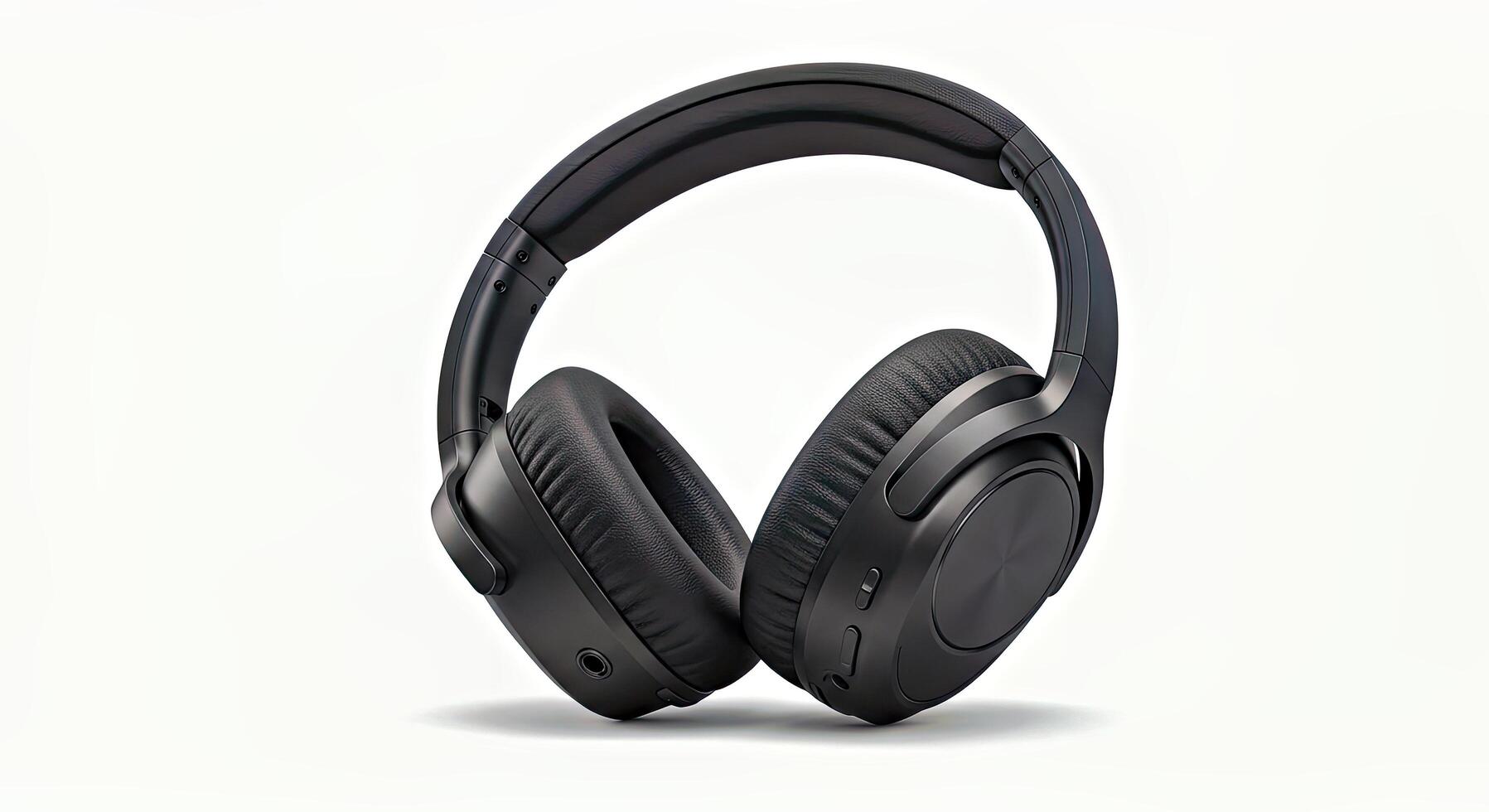 A Pair of State-of-the-Art Noise-Cancelling Headphones in a Matte Black Finish With Plush Over-Ear Cushions photo