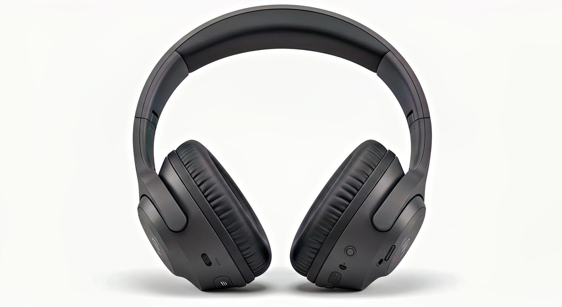 A Pair of State-of-the-Art Noise-Cancelling Headphones in a Matte Black Finish photo