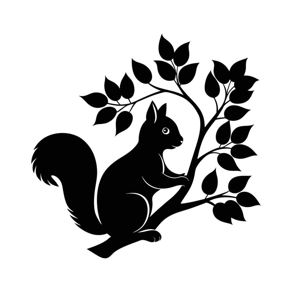 Squirrel Climbing Tree Icon Representing Nature, Wildlife, Forest, Animal, Outdoors, Tree, Adventure, ForestLife, ForestWildlife, Ecosystem, Ecology, Environment, Flora, Fauna vector