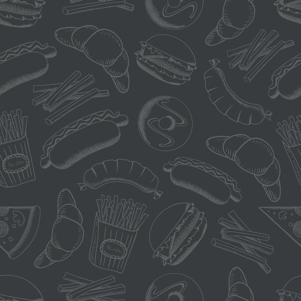 seamless gray background mockup on fast food theme vector