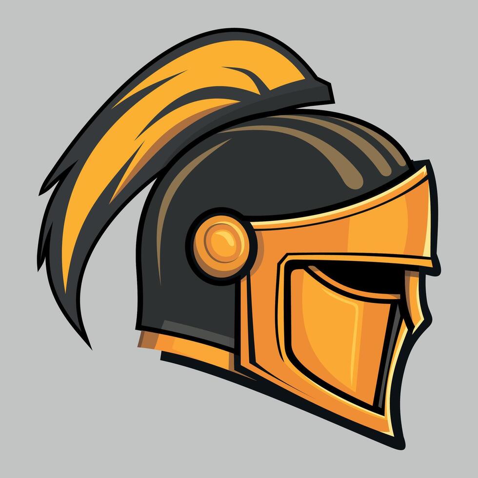 ancient roman steel helmet for gladiator isolated on white background vector