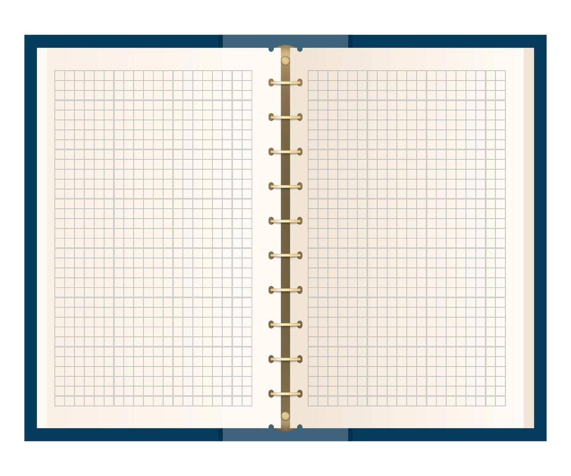 weekly diary planner in a cage on a white background vector