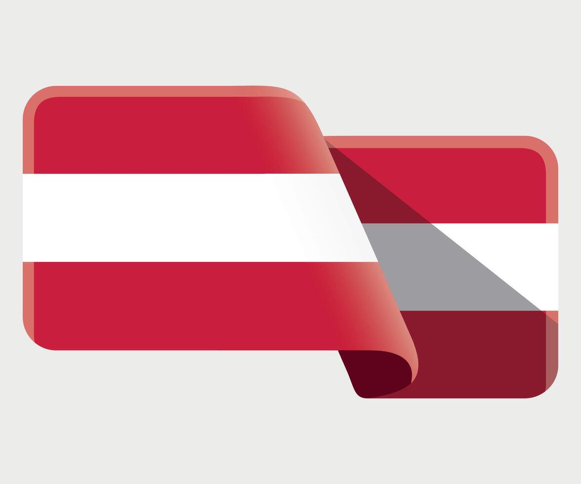 rectangular stylized national flag of Austria on white background vector