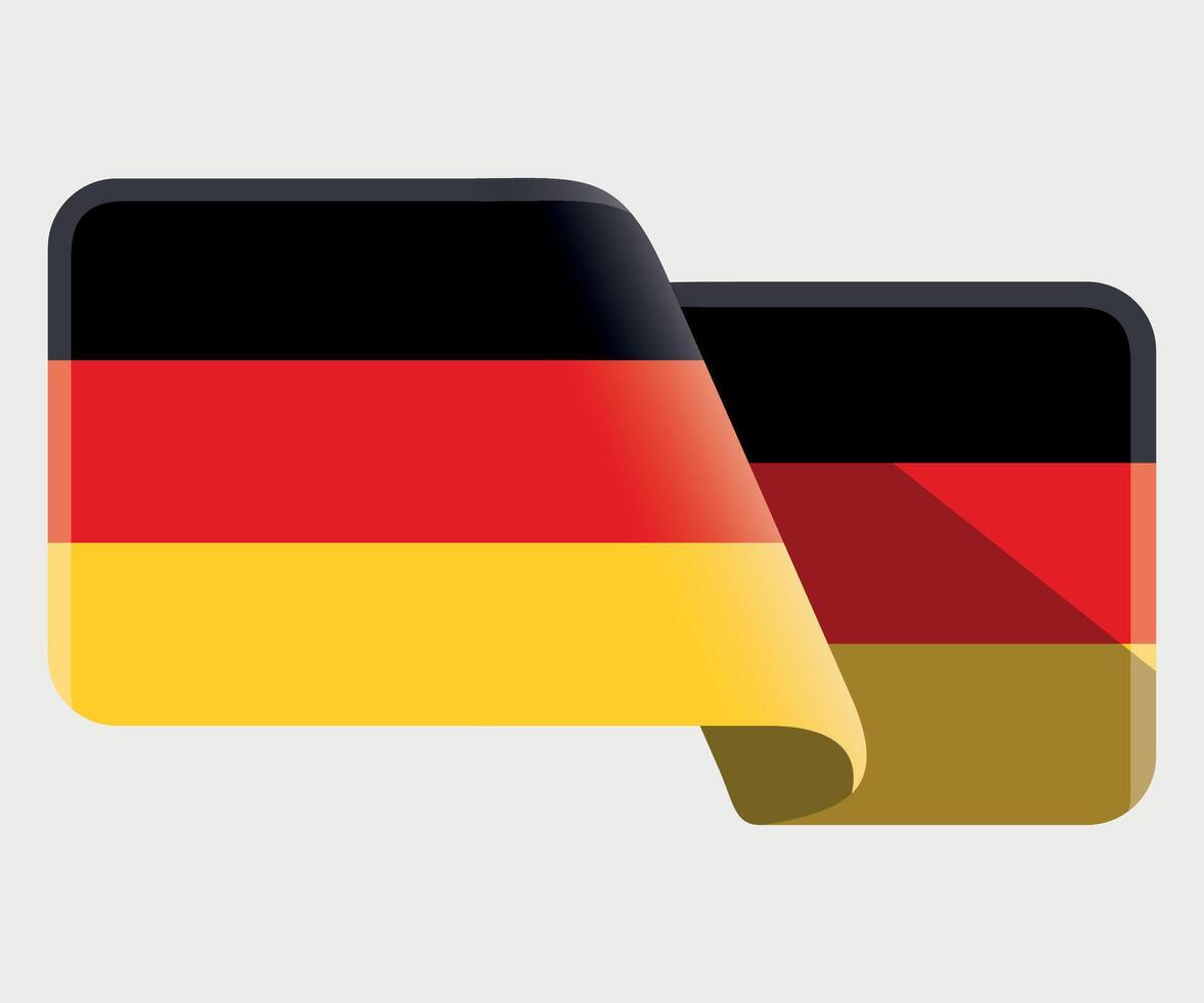 rectangular stylized national flag of Germany on white background vector