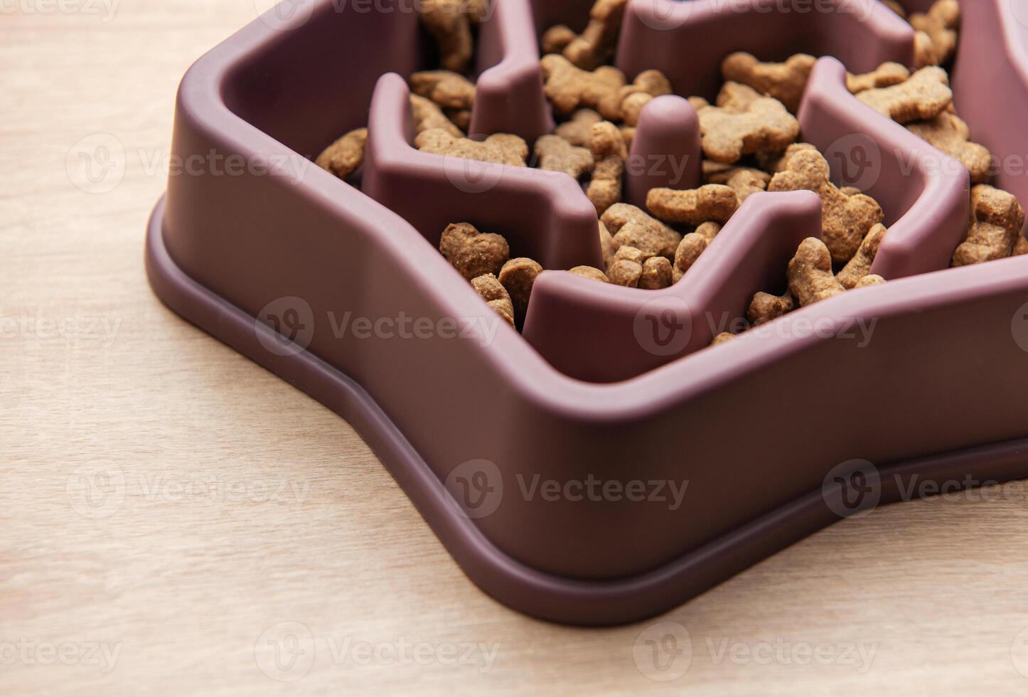 Slow feeder dog bowl star shape reducing bloating and improving digestion photo