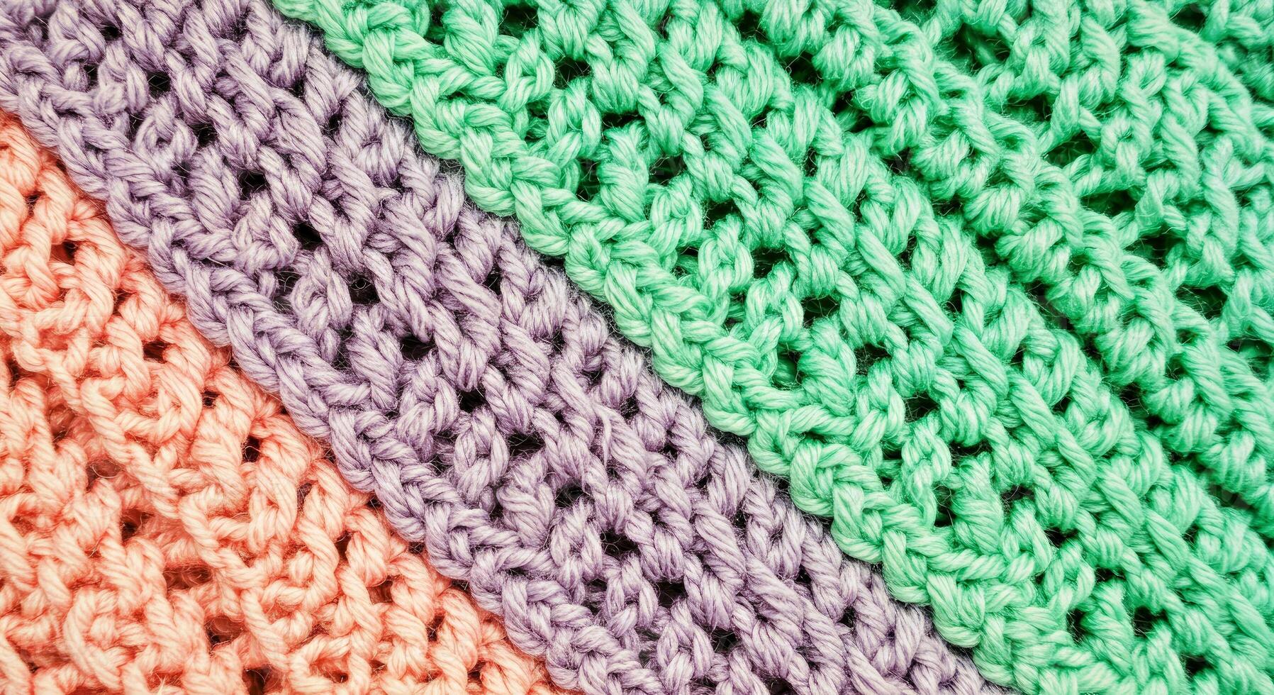 A close up of four different colored knits photo
