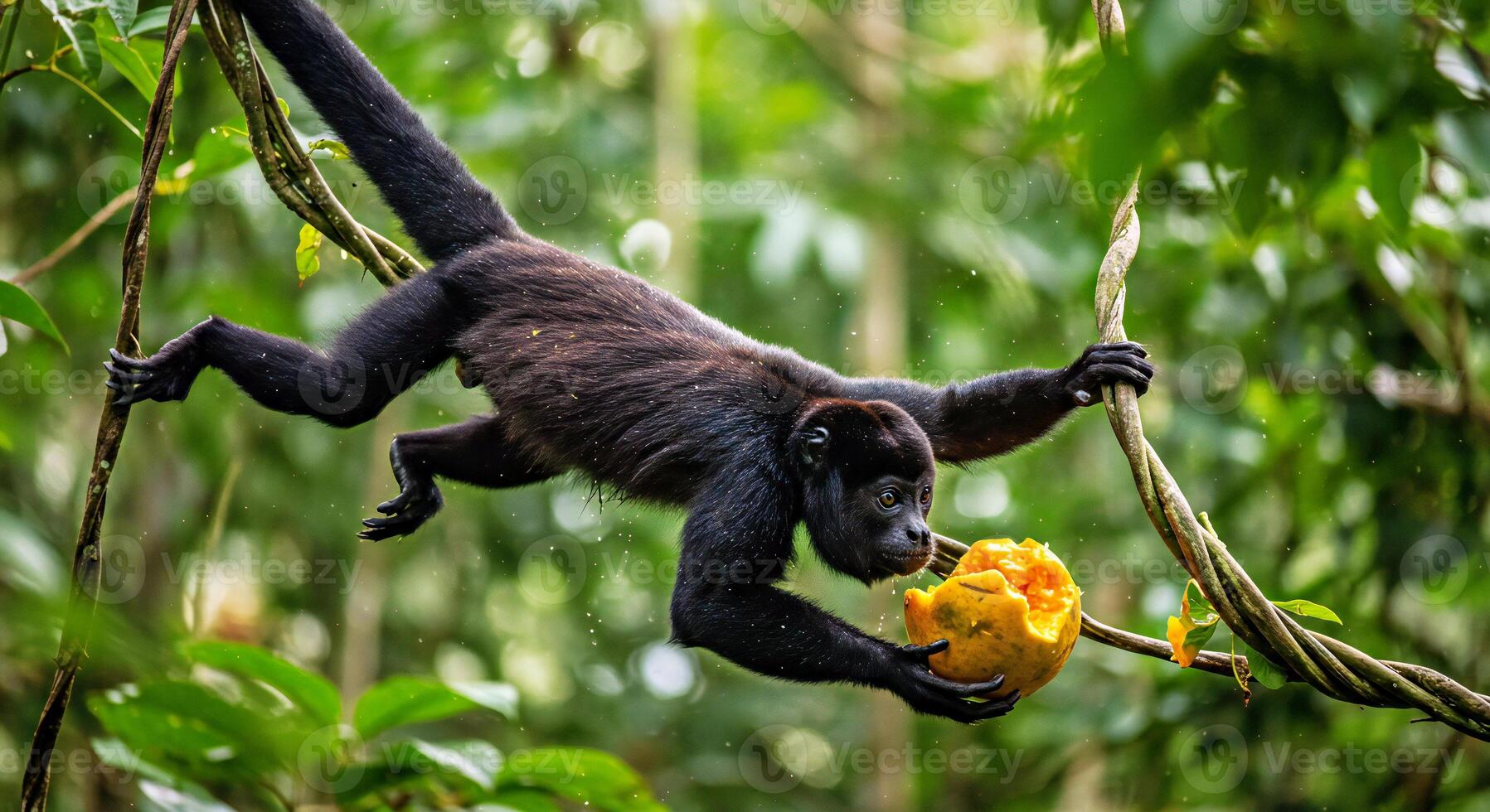Howler monkey in the amazon rainforest photo