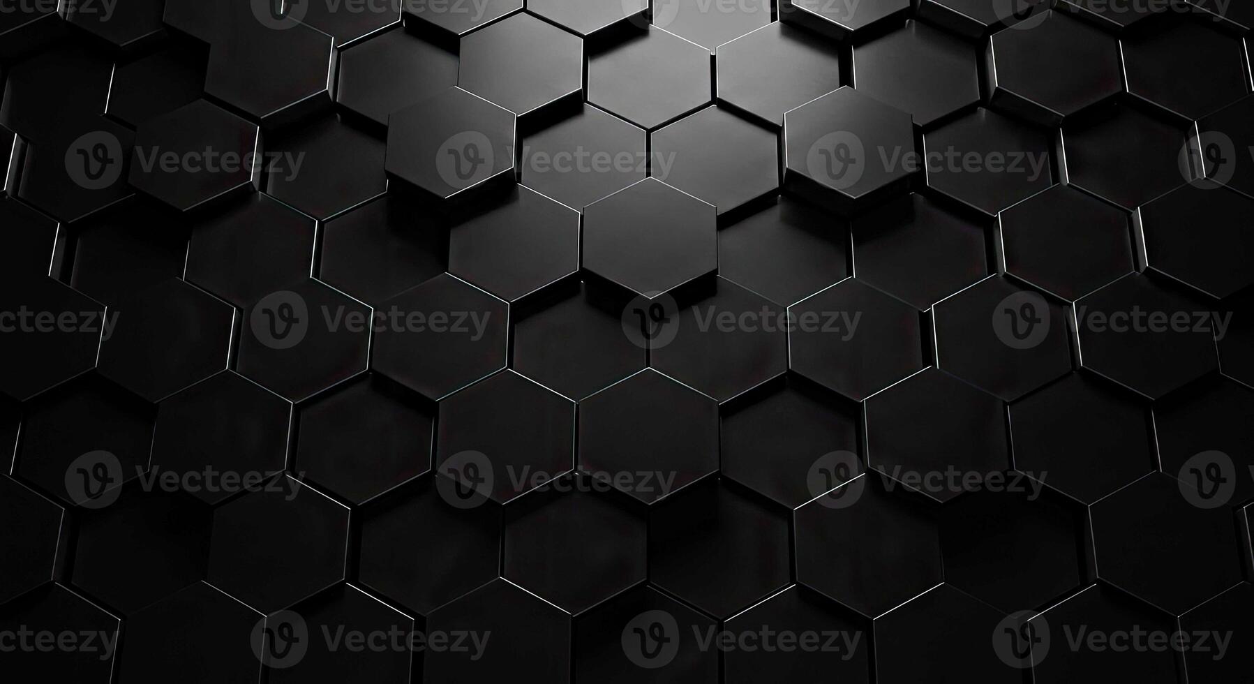 Black hexagon wall background photo