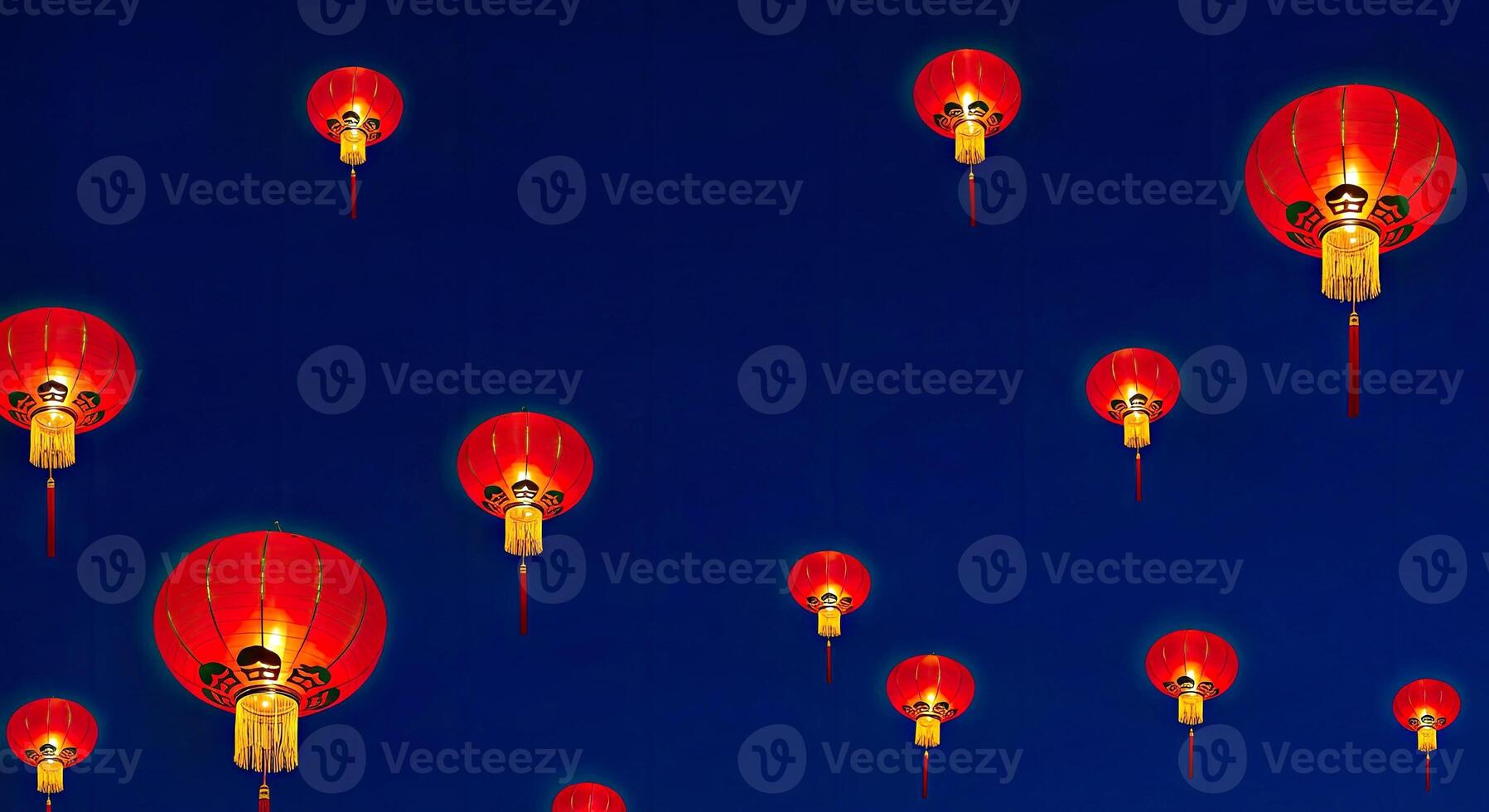 A group of red lanterns photo