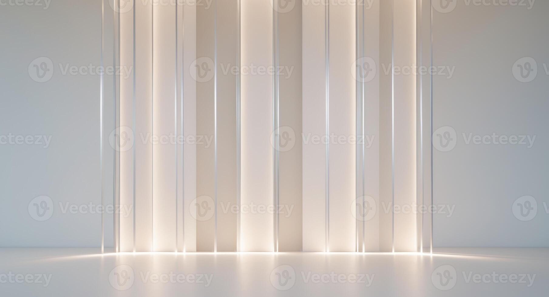 Serene Abstract Composition with Silver Vertical Lines and Soft Lighting. photo