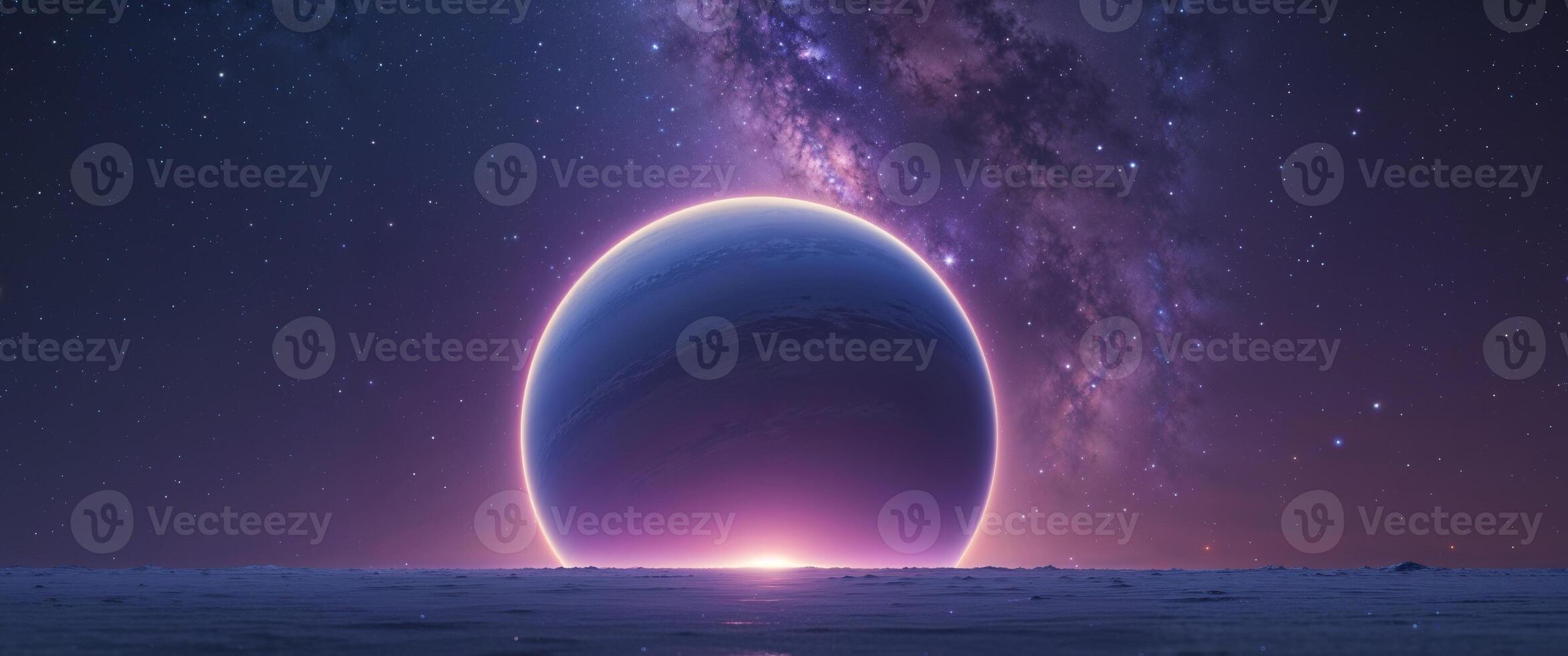 An alien egg in space with a bright light photo