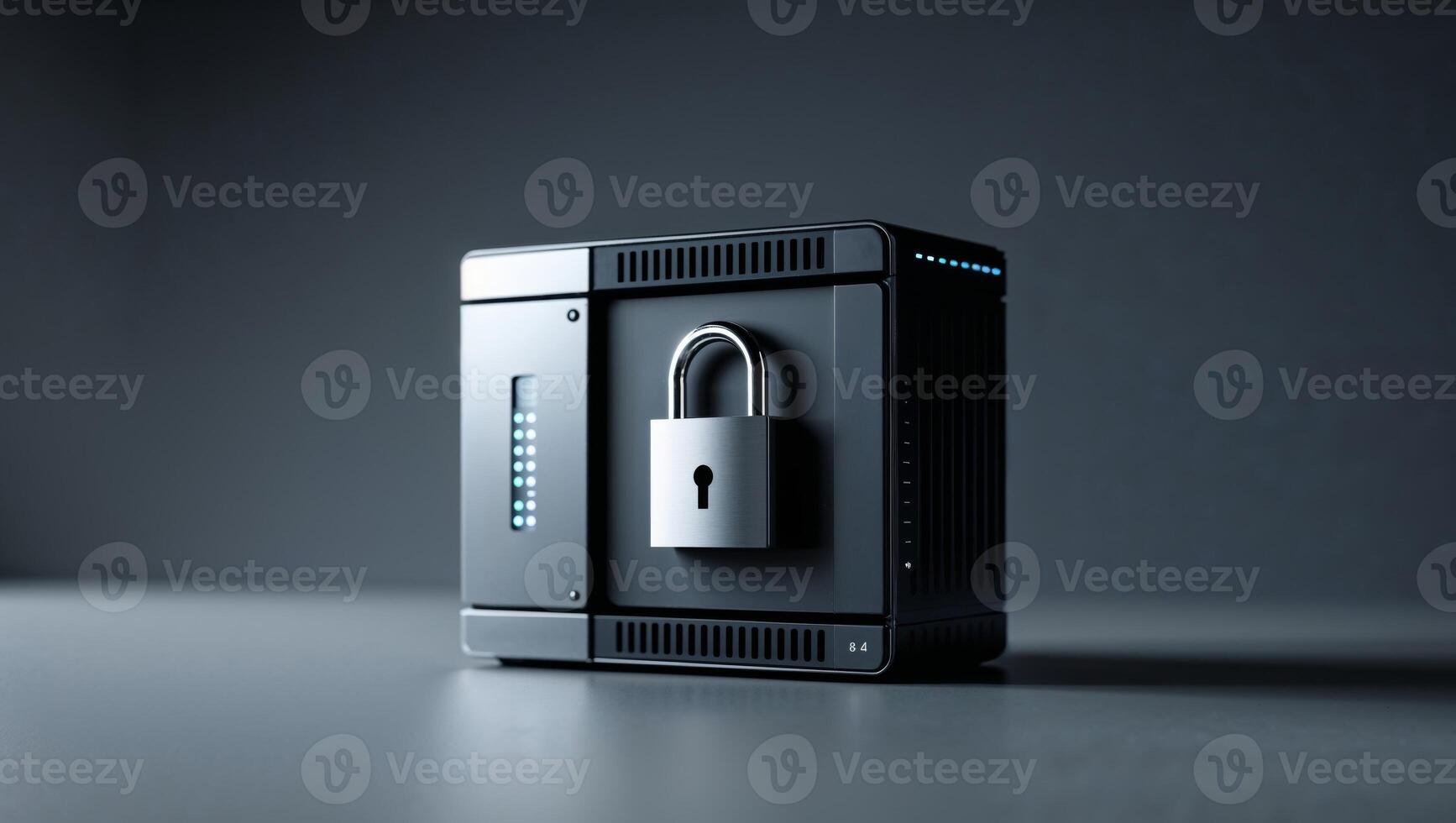 Secure Data Storage Concept with Lock and Modern Hardware Design photo