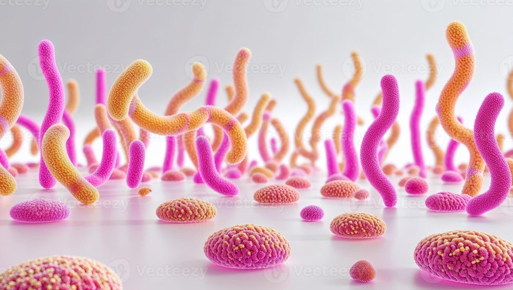 A group of bacteria and other organisms photo