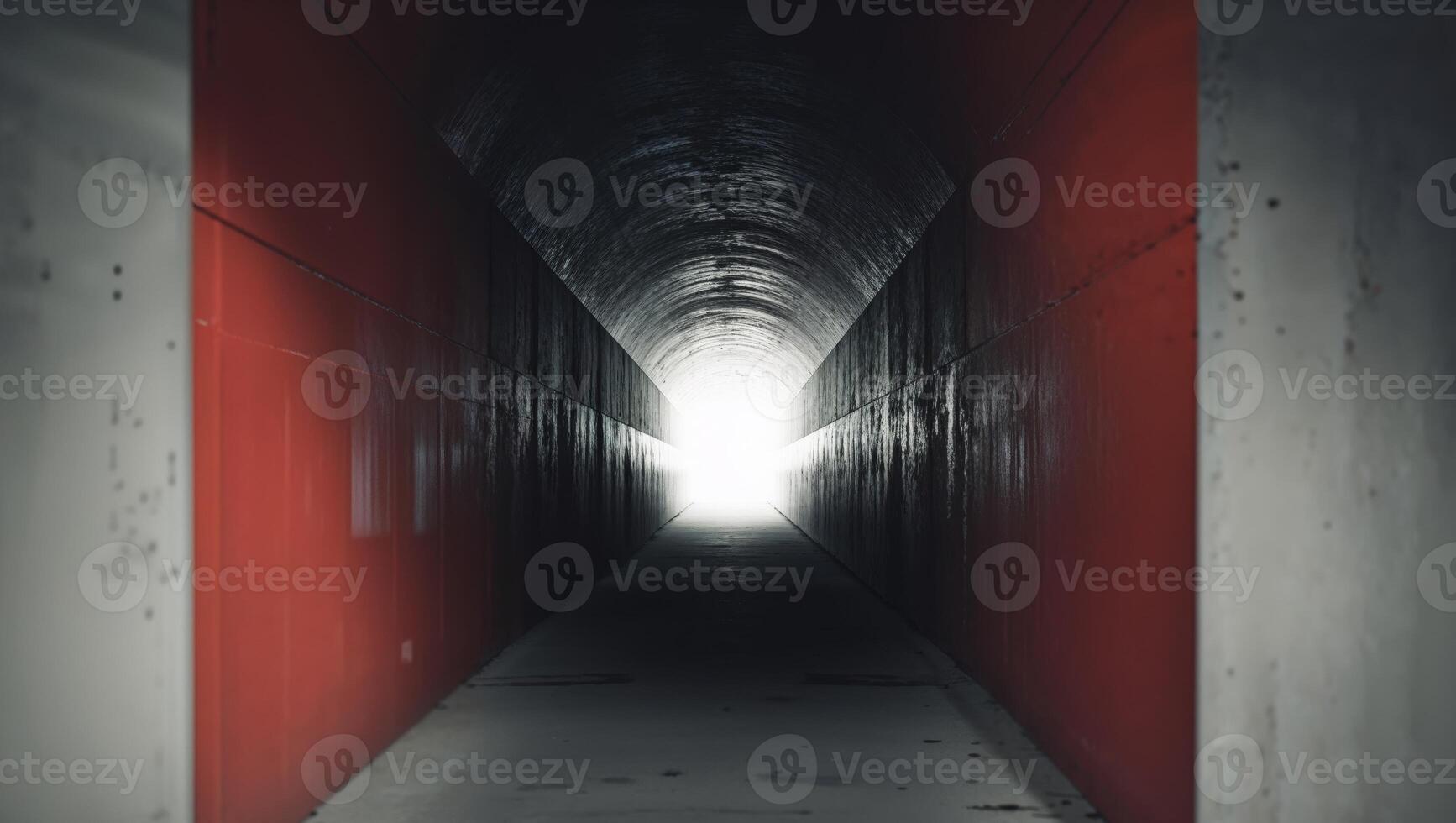 A dark tunnel with a light at the end photo