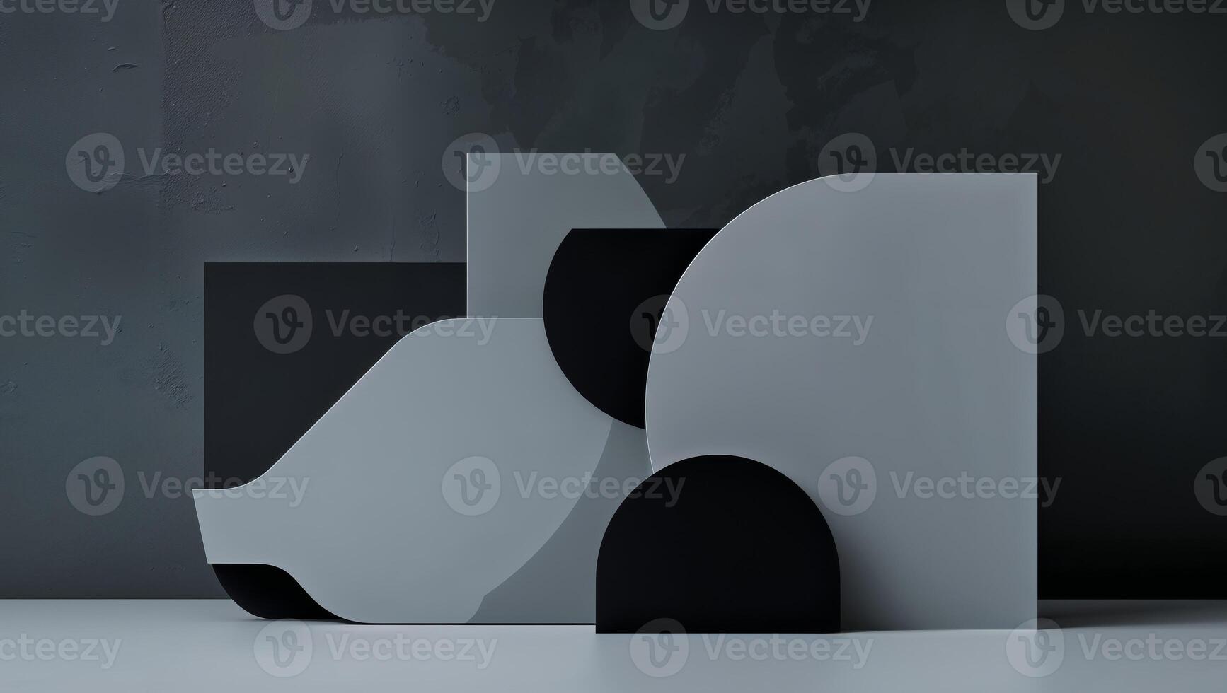Abstract gray and black geometric design. photo