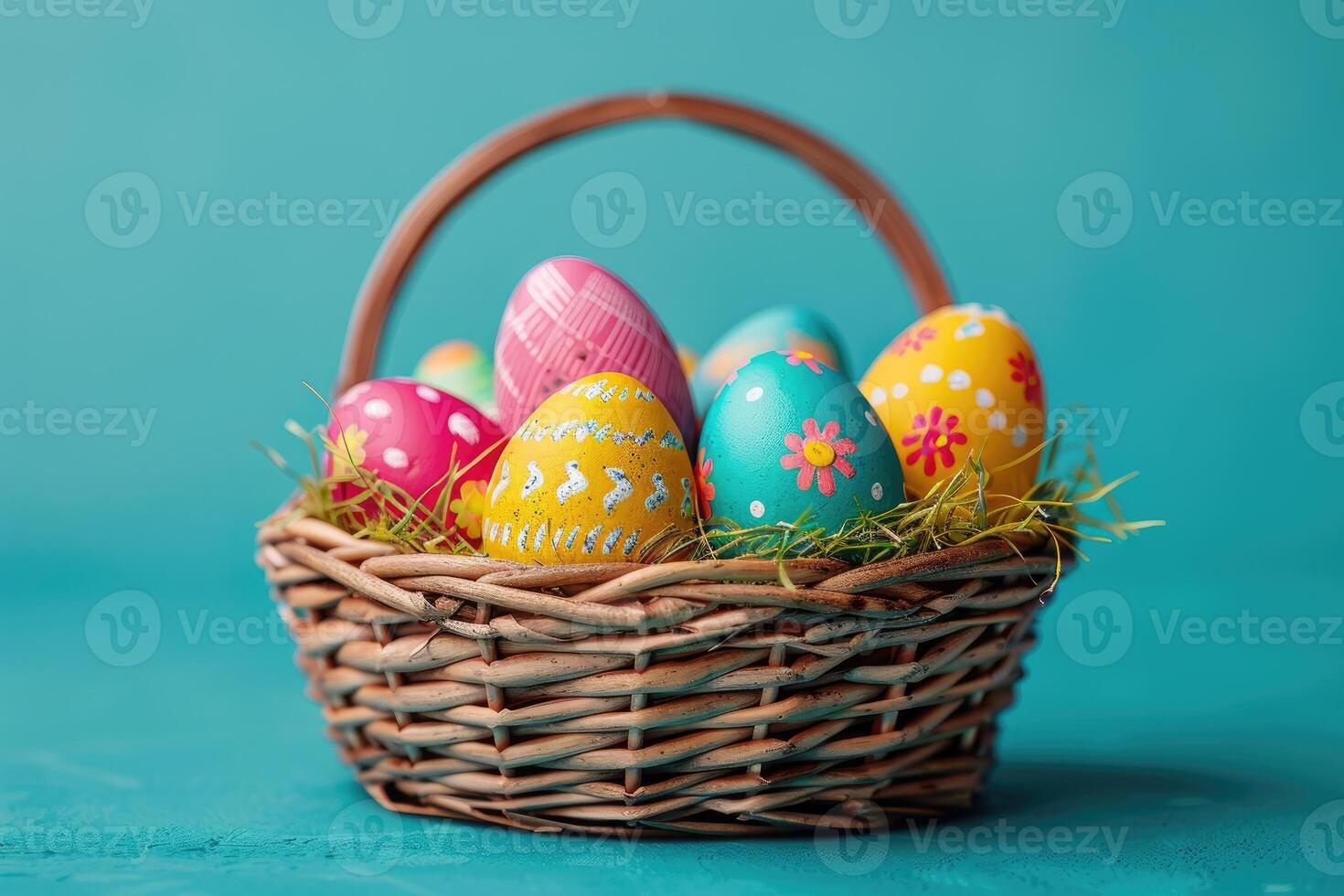 Easter Eggs in a Basket photo