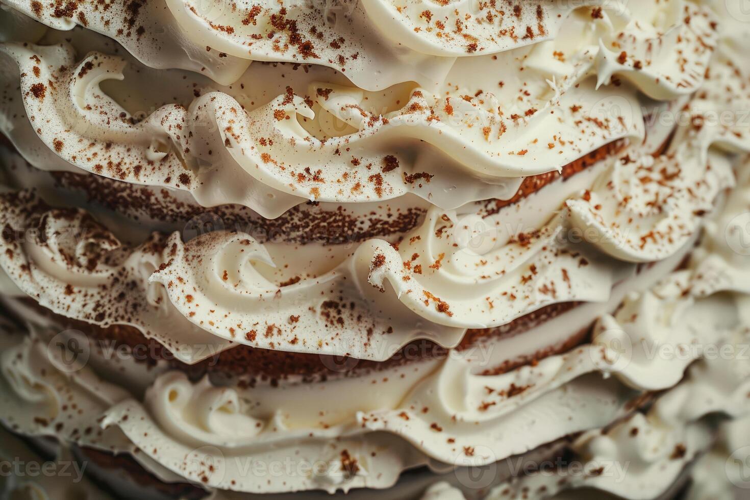 Creamy Cake Layers With Chocolate Sprinkles photo